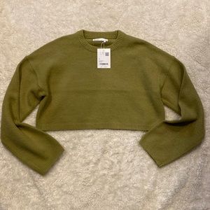 NWT oak + fort cedar crop sweater - Sz. Small